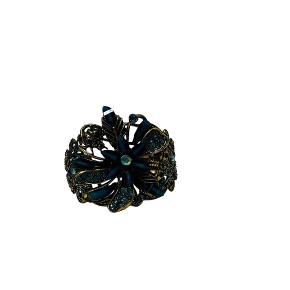 Women’s Bracelet Vintage Green RhineStone Glass Crystal Cuff Fashion Jewelry - Picture 8 of 10